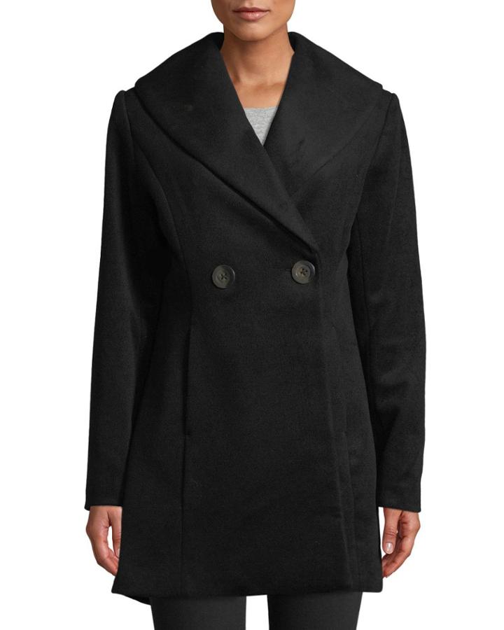 Colette Fit & Flare Wool-blend Coat