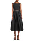 Arcadia Two-piece Ribbed Cocktail Dress