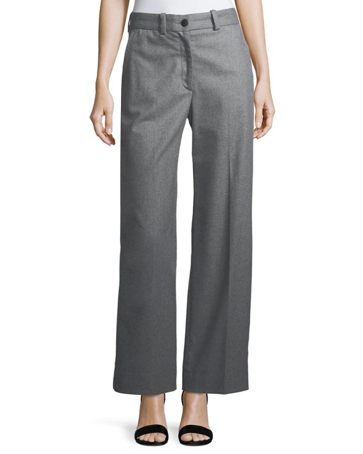 Crane Wool-blend Wide-leg Pants