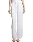 Full-leg Easy Pants, White