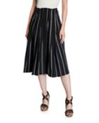 Striped Pleated Monili-beaded