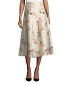 Floral-jacquard Long Taffeta