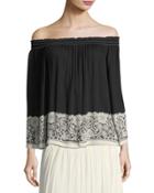 Printed Off-the-shoulder Top