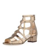 Ren Mirrored Caged 35mm Sandal, Antique