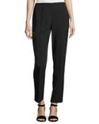 Rhea Pinstripe Pants, Black