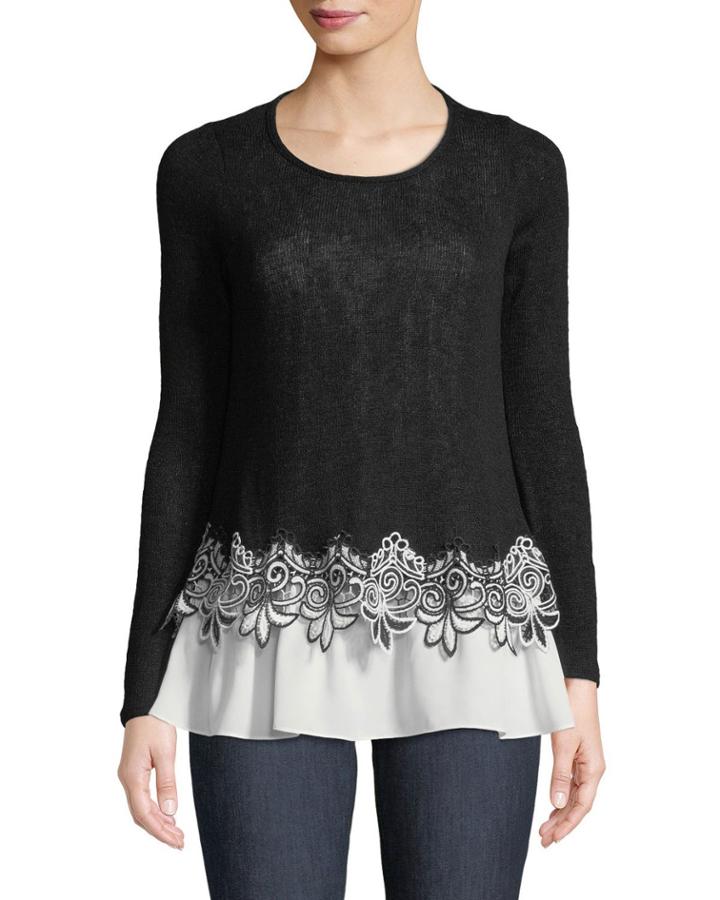 Lace-hem Twofer