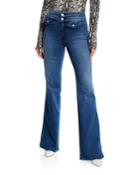 Amelia Wide-leg Jeans With Double Waistband