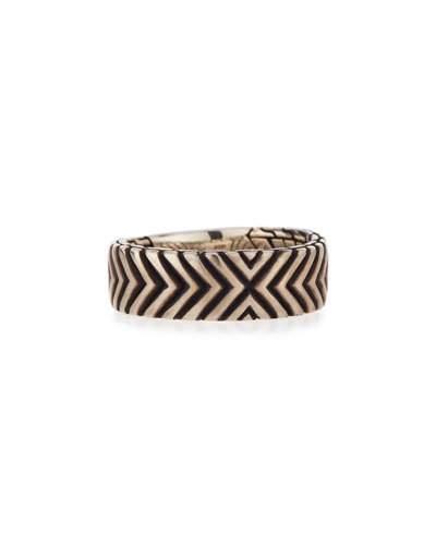 Men's Bedeg Lava Linear Triangle Band Ring,