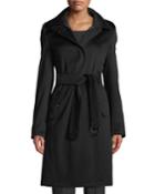 Wool Belted Coat With Quilted Vest