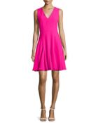 Sleeveless Crepe A-line Dress