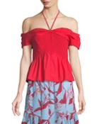 Kirsten Off-the-shoulder Poplin Top