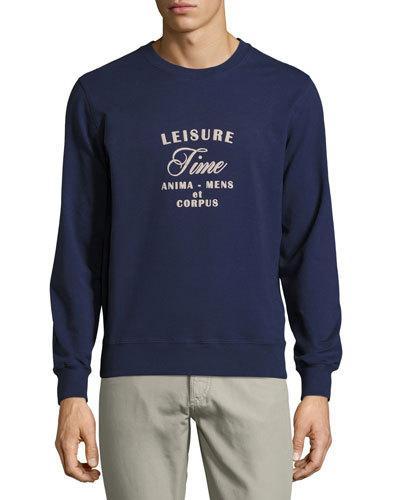 Graphic-front Crewneck