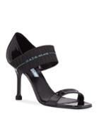 Patent Leather Stretch Pedestal Pumps
