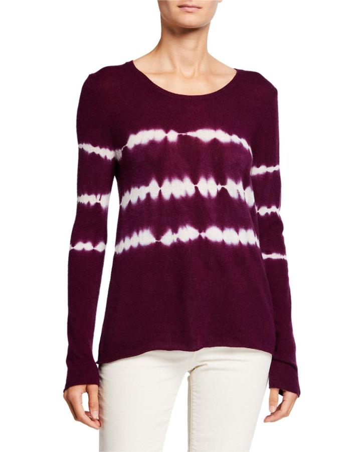 Tie Dye Horizontal Stripe Cashmere