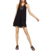 Sleeveless Embroidered-trim