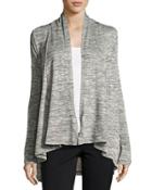 Long-sleeve Wrap Cardigan, Black