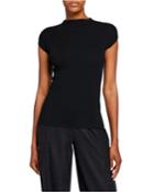 Ribbed Wool Cap-sleeve