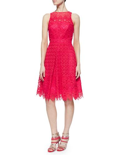 Sleeveless Lace Cocktail Dress