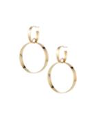 Flat-edge Interlocking Hoop Earrings