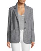 Oversized Check Two-button Blazer