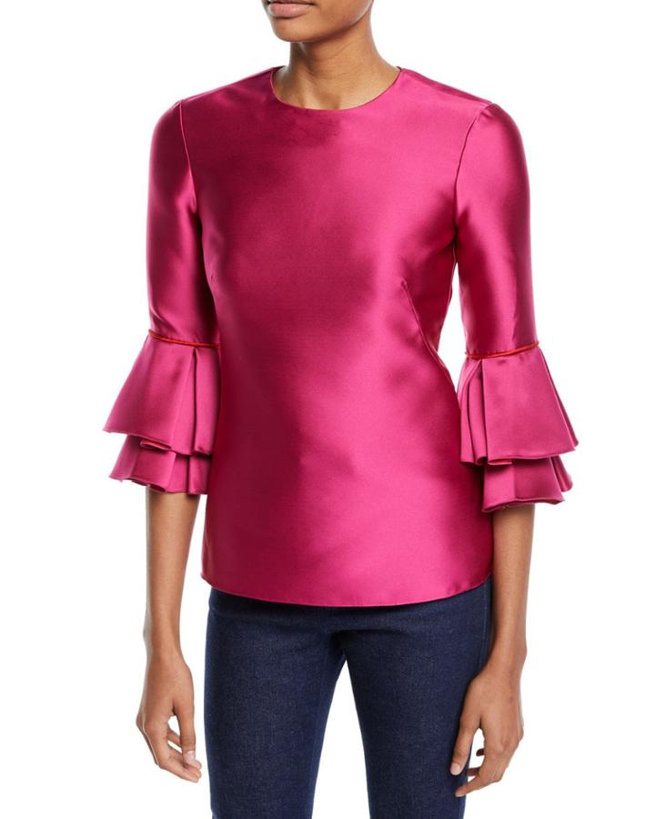 3/4-sleeve Tiered-cuff