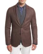 Andorra Chevron Three-button Blazer