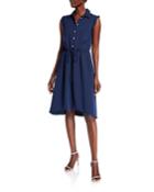 Button-front Cap-sleeve