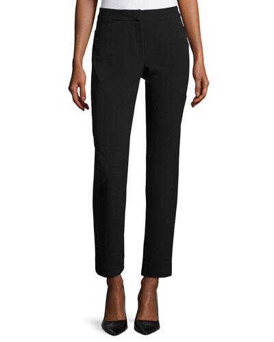 Kors Straight-leg Crepe Pants, Black