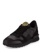 Camouflage-print Leather