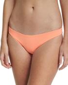 Reversible Ruched-back Swim Bottom, Coral