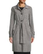 Patchwork Houndstooth Trench Coat