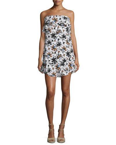 Romy Strapless Floral Silk