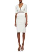 Altuzarra Lace-up Fringe-trimmed Sheath Dress, Women's, Size: