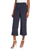 Polka Dot Wide-leg Cropped Pants