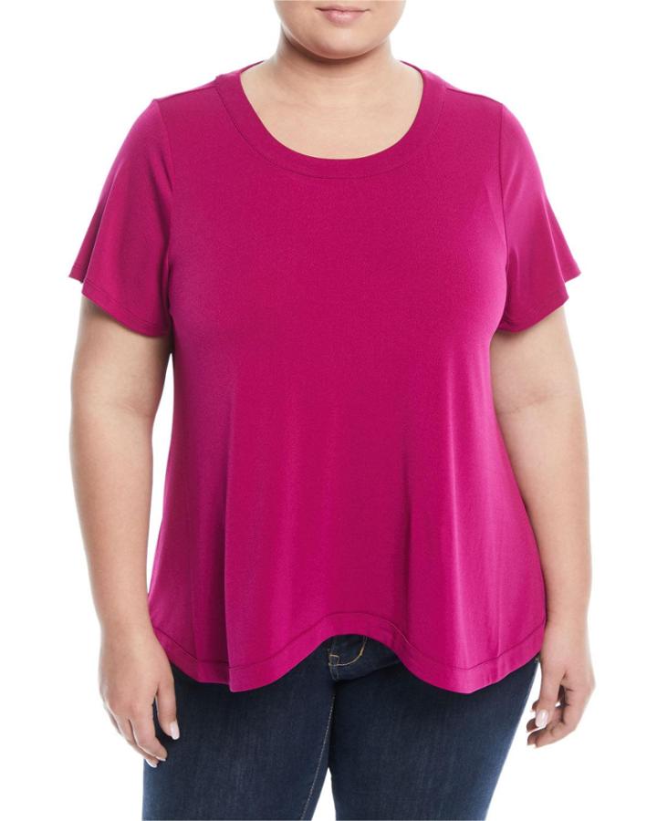 Scoop-neck Strappy Back Tee,
