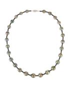 14k Pearl & Spinel Beaded Necklace