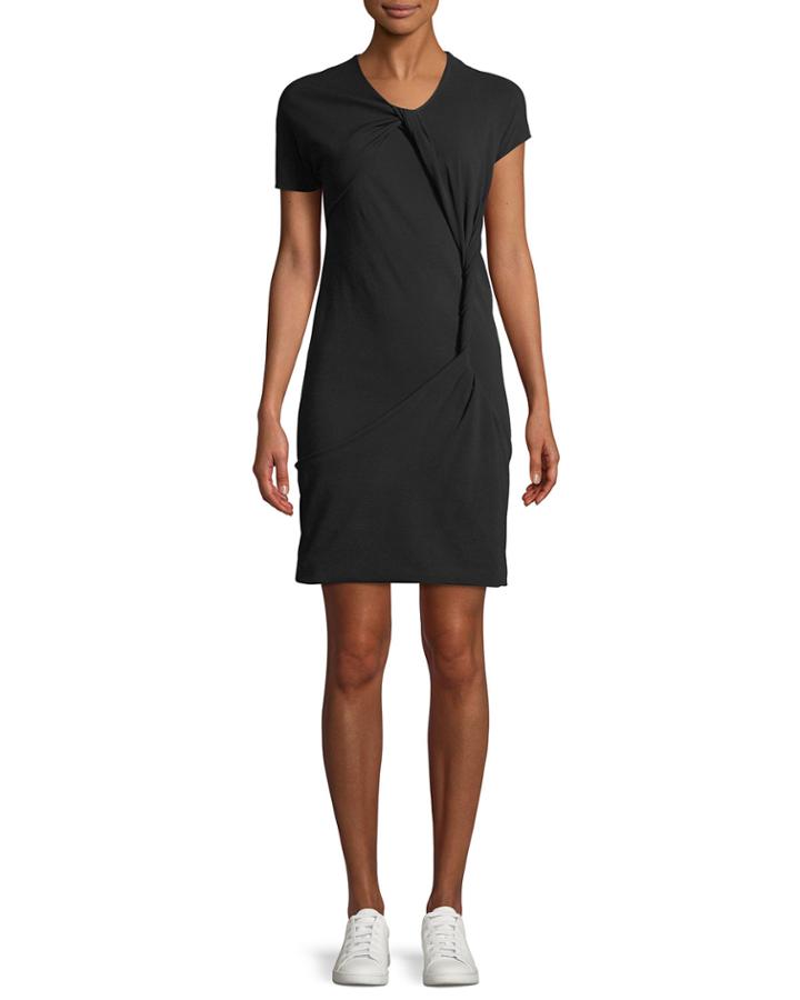 Knot Twisted Crewneck Tee Dress