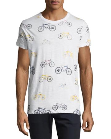 Men's Bicycle Print Crewneck Tee