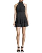 Weston Mock-neck Sleeveless Smocked