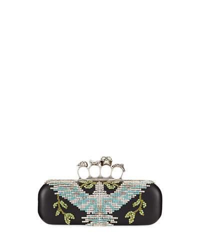 Crystal Dove Knuckle Box Clutch Bag