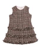 Tweed Fringe A-line Dress,