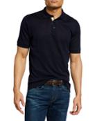 Men's Slim Fit Linen-blend Polo