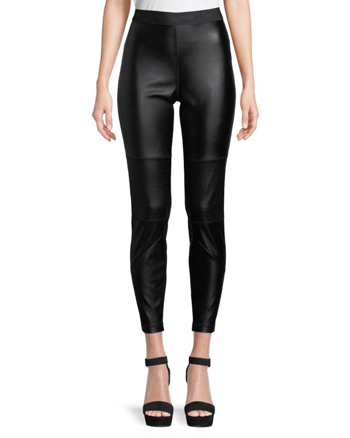 Faux-leather Moto-style