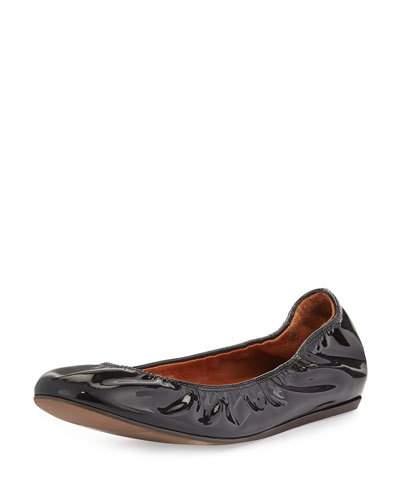 Patent Leather Ballet Flat, Black