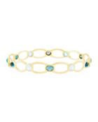 Rock Candy 18k Gold Oval Link Bangle In