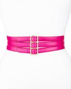 Triple Buckle Wide Waist Bel