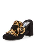 Leopard-print Fringed Loafer