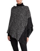 Animal-print Cashmere Poncho
