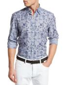 Floral Check Linen-cotton Sport
