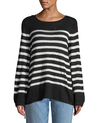 Tie-sleeve Striped